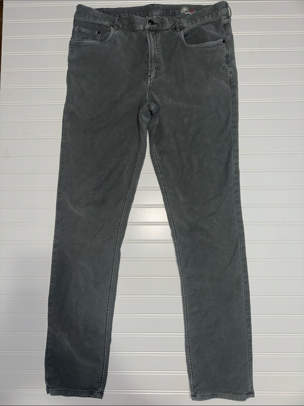Faherty Men’s Gray Stretch 5-Pocket Pants 36x33 Slim Casual Like New